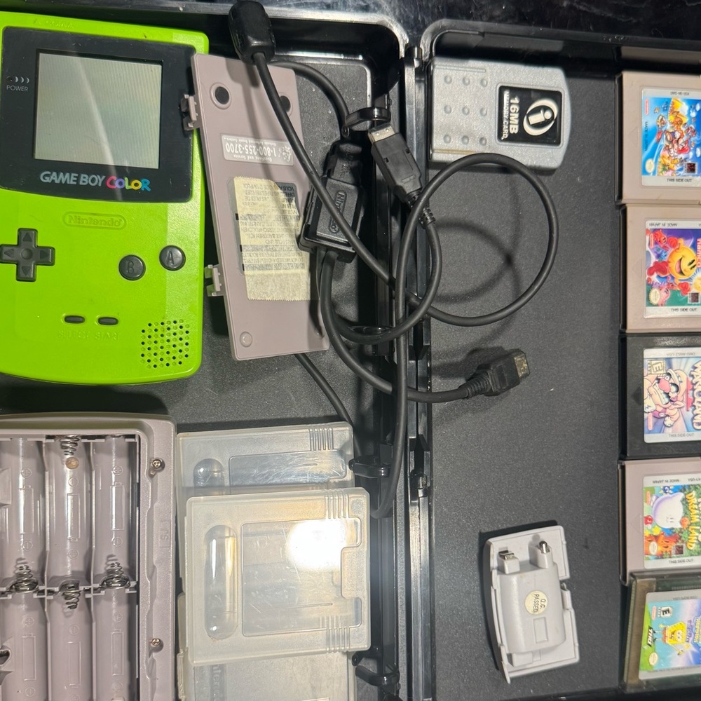 Nintendo Game Boy Color and Printer w/ Games  - Lime Green